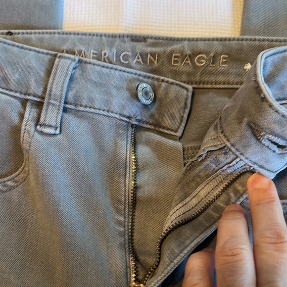 American Eagle 360 Next Level Stretch Super Hi Rise Jegging Size 2 Gray - Picture 8 of 13
